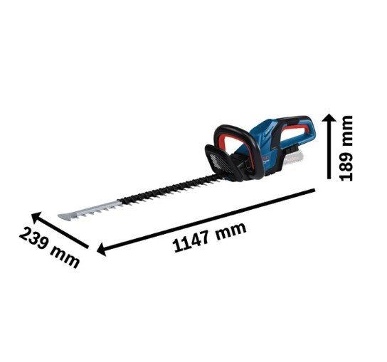 Bosch GHE 18V-60 Cordless Hedgecutter – High Performance Battery Powered Hedge Trimmer for Precision Cutting, Landscaping, and Garden Maintenance Applications